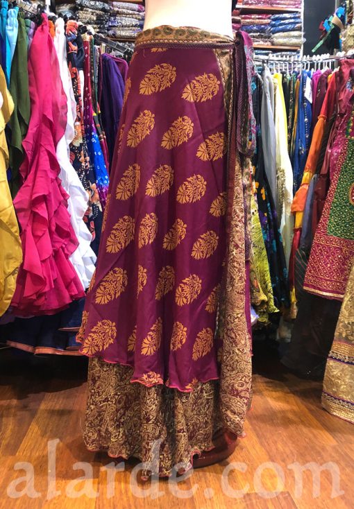 Falda-bollywood-Wrap-Vintage-Sari-.