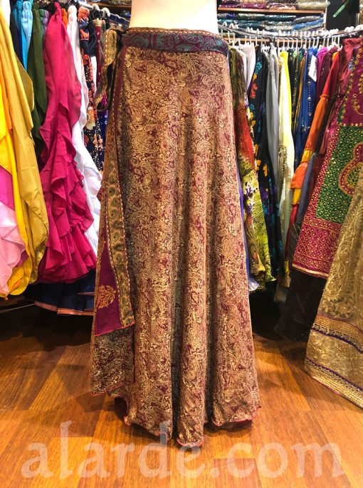 Falda-bollywood-Wrap-Vintage-Sari-..