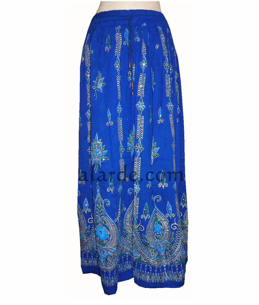 Falda-de-algodón-bordada