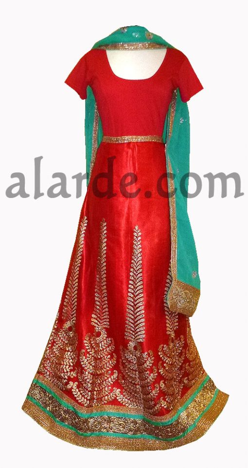 Traje-bollywood-lengha-Modelo-47-Rojo-y-verde.