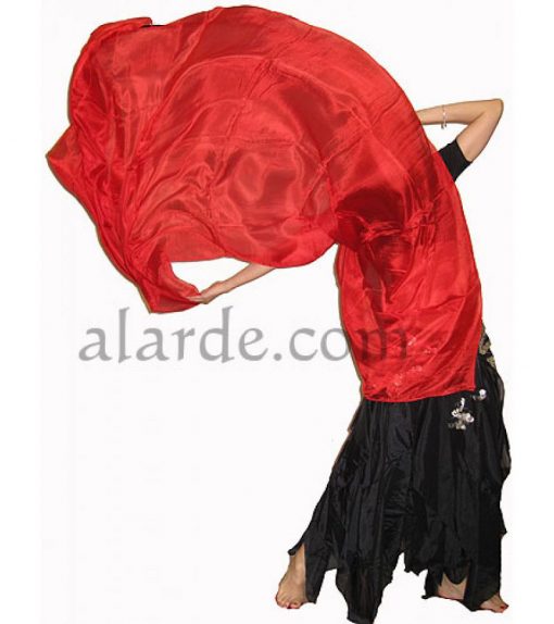 Pañuelo de seda de la danza del vientre del velo de la danza del vientre de color sólido velo de seda 250/270 x 114 cm 