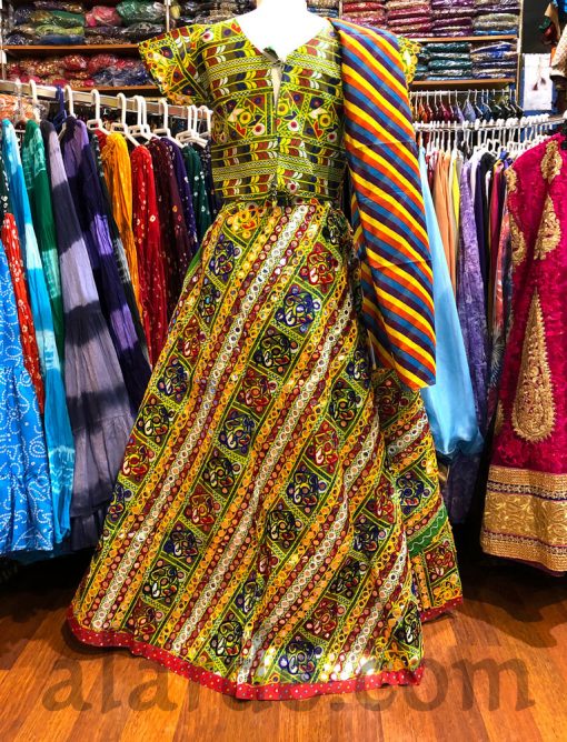 Traje-Bollywood-Gujarat-Multicolor-..