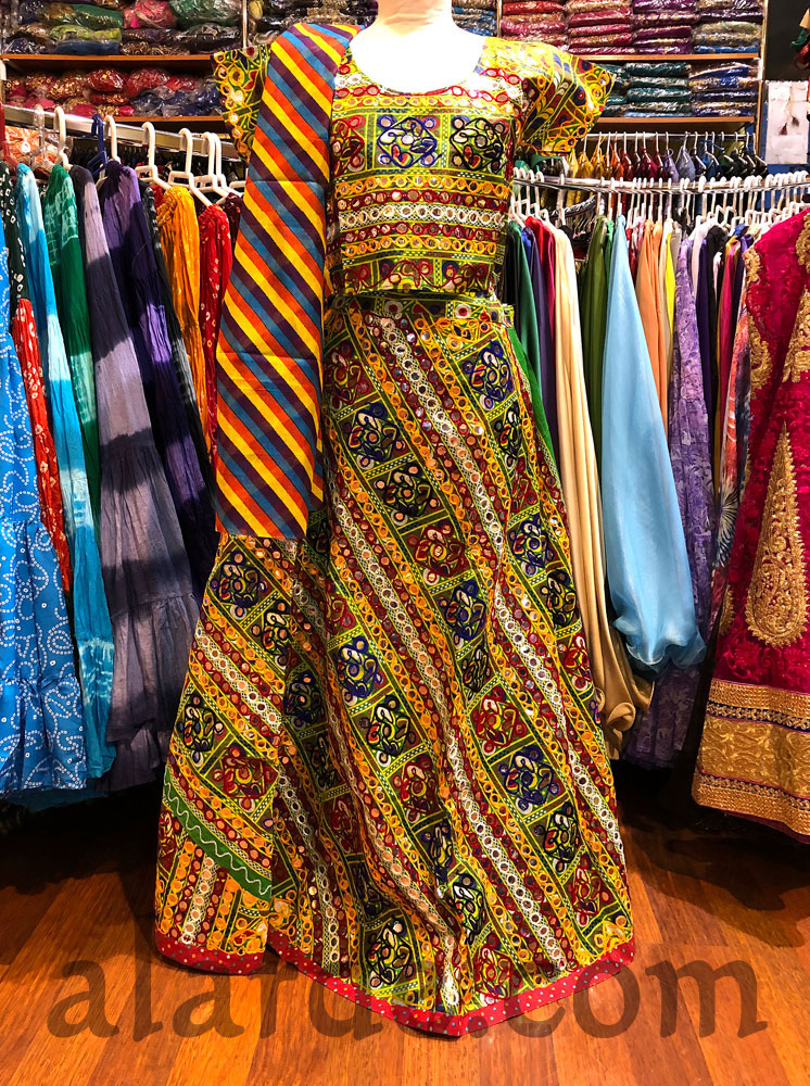 Traje-Bollywood-Gujarat-Multicolor-.