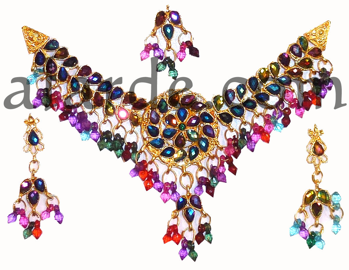 Set-de-joyería-sencillo-bollywood-.-Multicolor