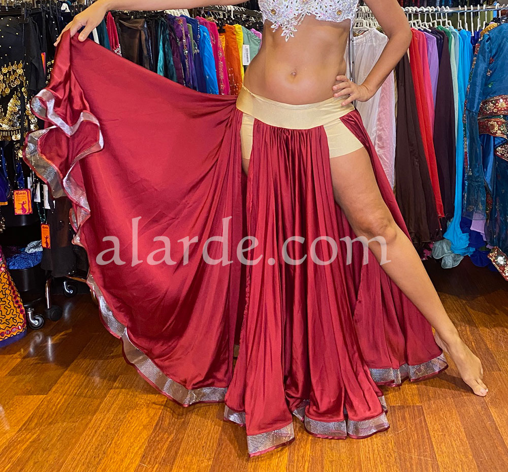 Falda-Danza-del-Vientre-saten-granate-9 Falda-Danza-del-Vientre-saten-granate-9